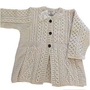 Kilronan Knitwear 100% Pure Merino Wool sweater new no tag size XL, Made Ireland